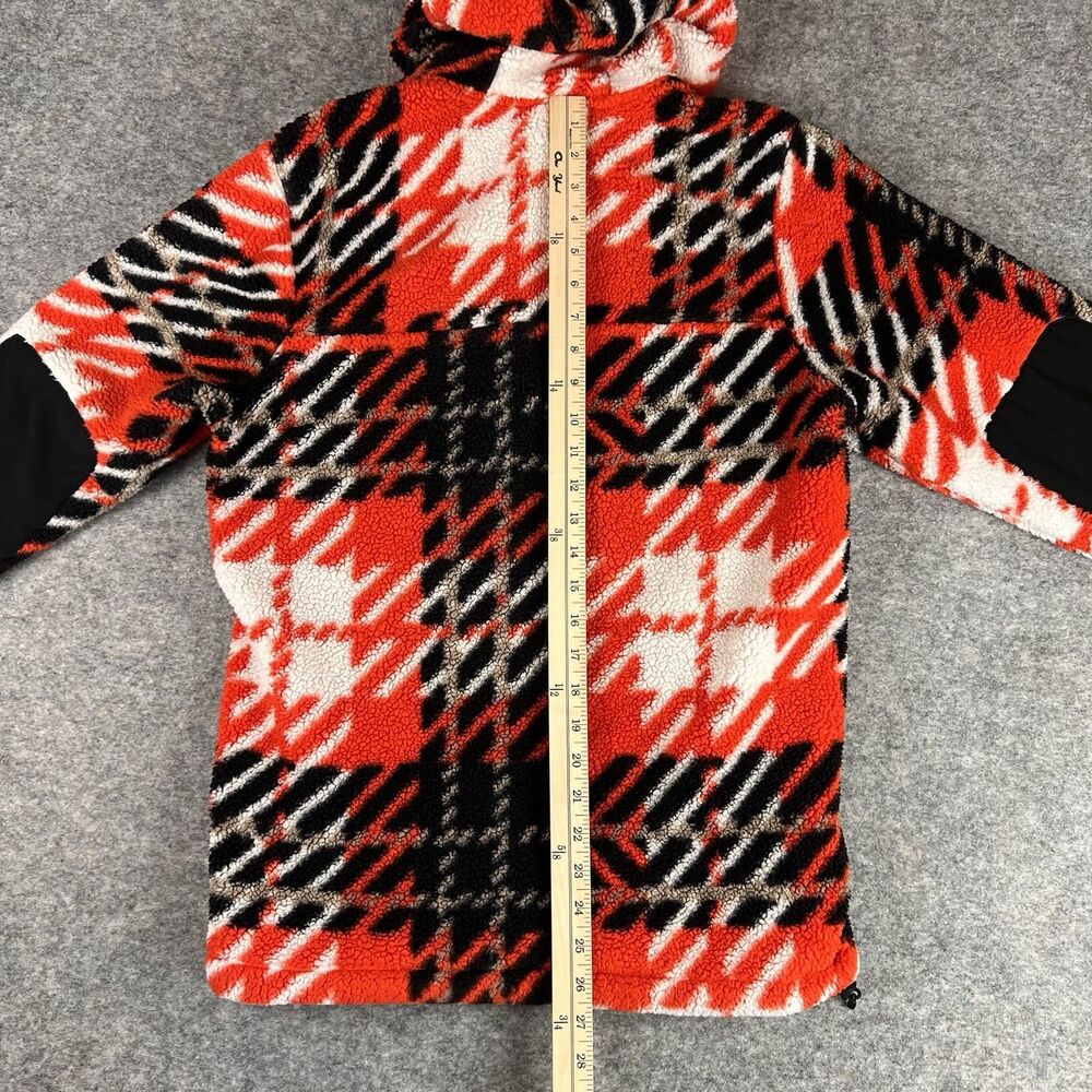 The North Face Men’s Fiery Red 1/4 Zip Cabin Fleece PO Hoodie Jacket Size S - Picture 6 of 7